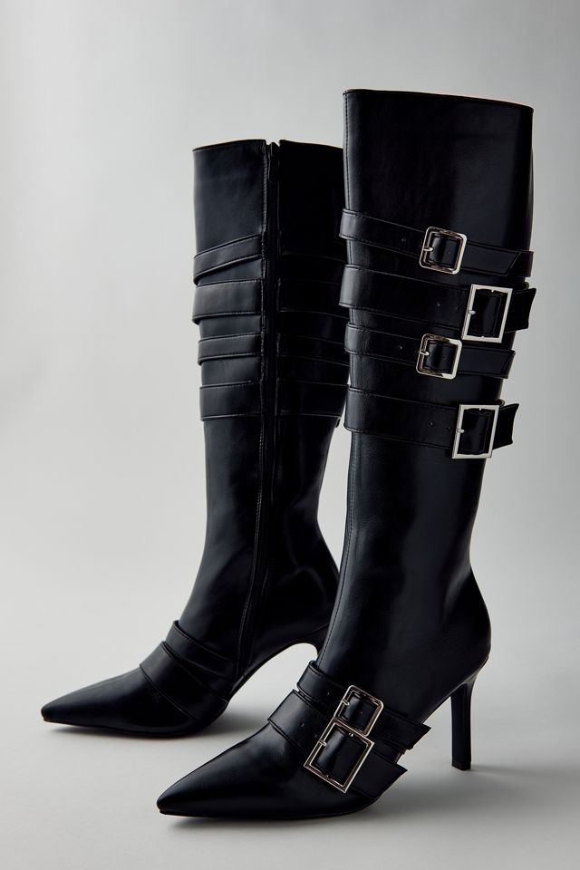 Raid London Sandi Buckled Knee High Boots #1