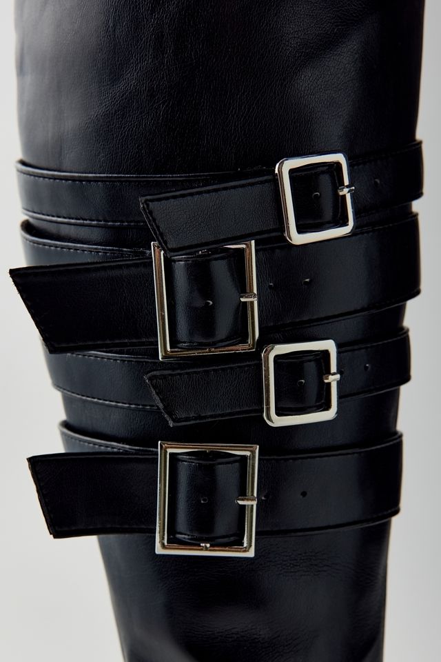 Raid London Sandi Buckled Knee High Boots #3