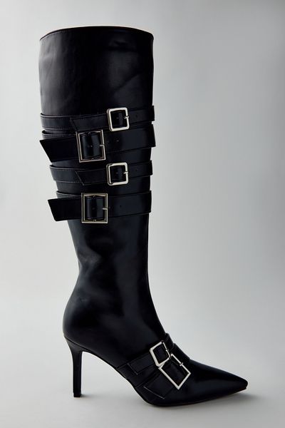 Raid London Sandi Buckled Knee High Boots