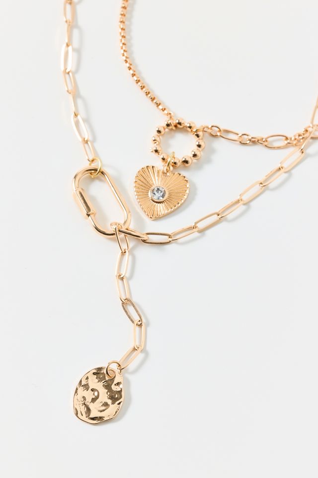 Faith Pendant Lariat Layering Necklaces Set #1