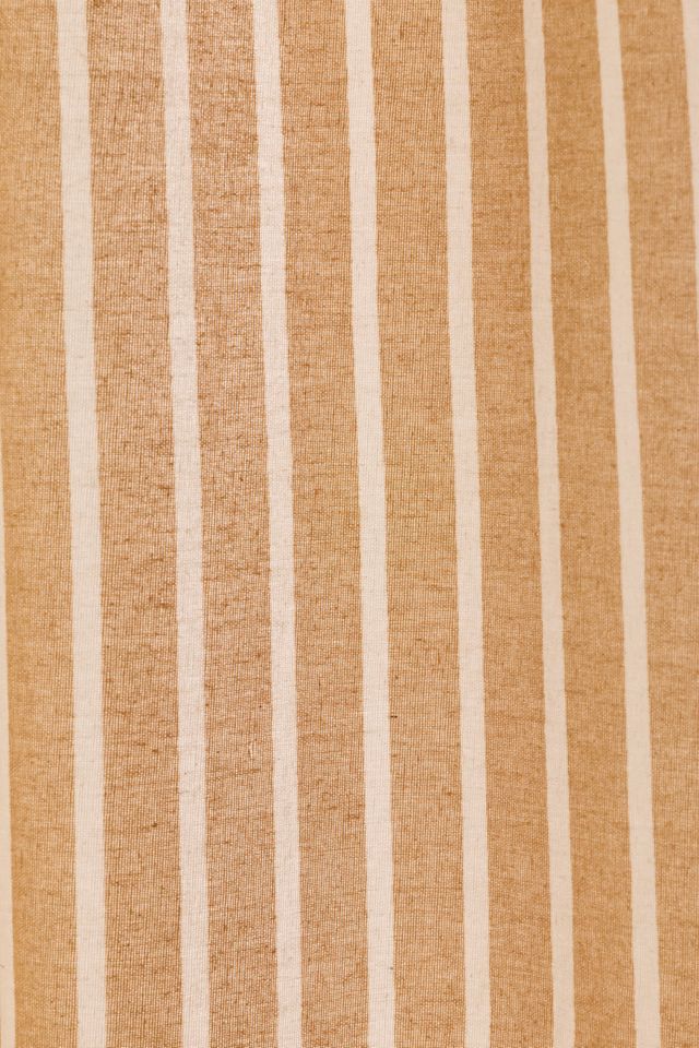 Elaine Pinstripe Ruffle Trim Shower Curtain #1