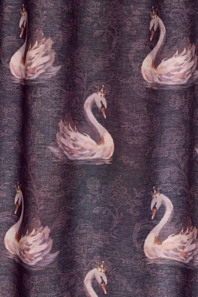 Swan Lake Patterned Shower Curtain #1