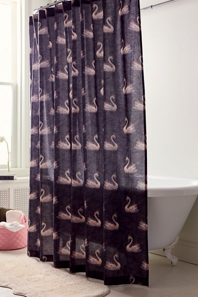 Swan Lake Patterned Shower Curtain