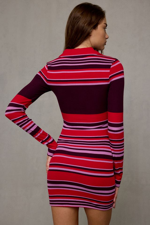 AFRM Gilmore Cozy Rib Long Sleeve Polo Mini Dress #3