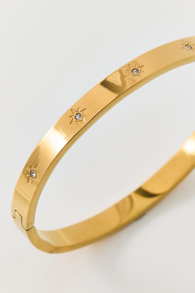 Shelia Star Engraved Waterproof Bangle Bracelet #1