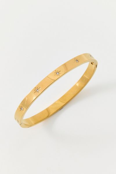 Shelia Star Engraved Waterproof Bangle Bracelet