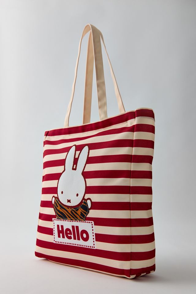 Danielle Nicole X Miffy UO Exclusive Maroon Muse Striped Tote Bag #1