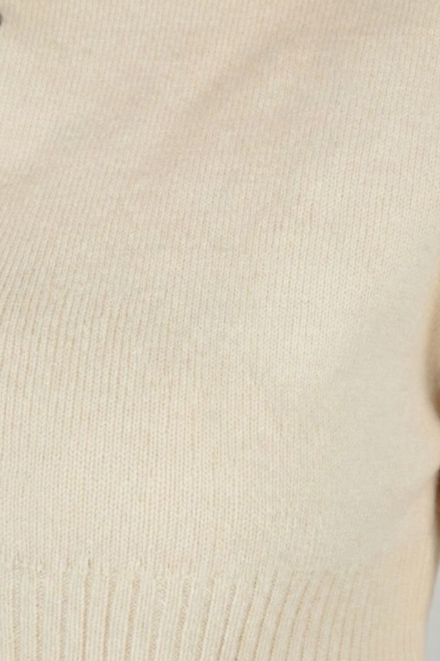 Modenaire Fitted Ribbed Cardigan With Pearlized Buttons and Elongated Cuffs #3
