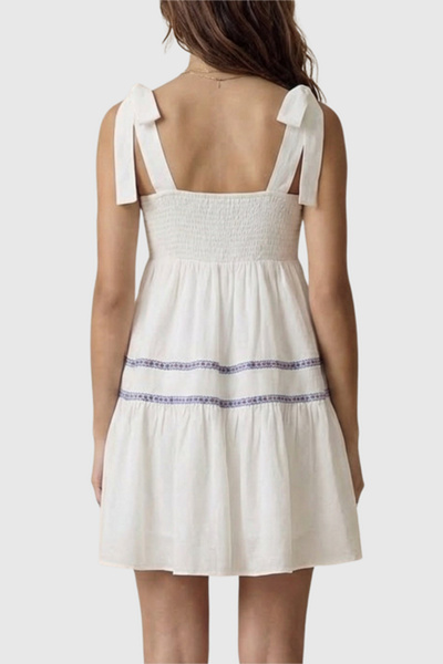 Modenaire Sleeveless Tiered Mini Dress
