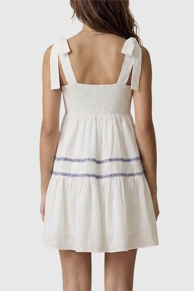 navy blue dress for baby girl Halara Lace Up Mesh Layered Mini Dress Casual Dress - Deep Sapphire main image 0