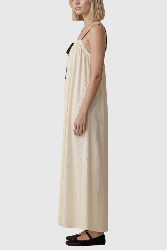 Modenaire Strapless Tie-Front Gathered Bodice Maxi Dress #2
