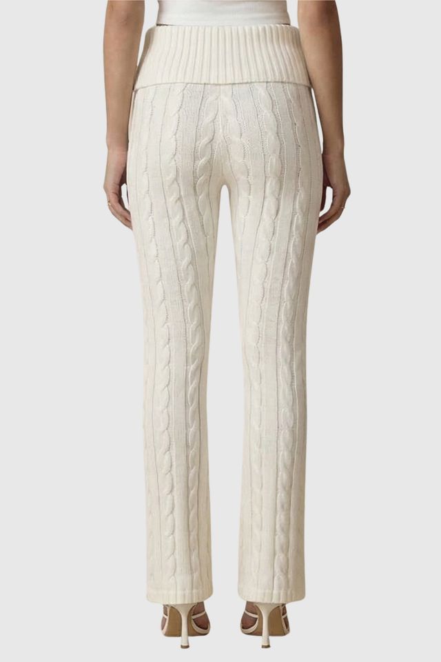 Modenaire Cable Ribbed Waistband Pull On Pants #1