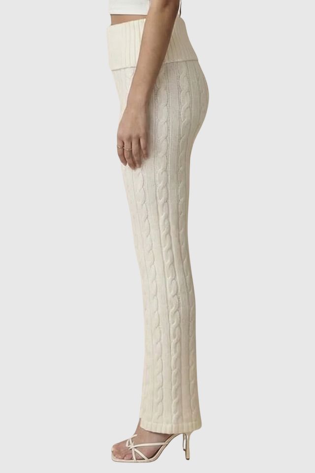Modenaire Cable Ribbed Waistband Pull On Pants #2