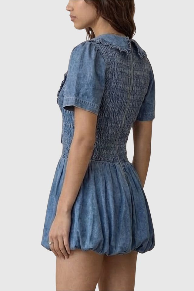 knee length dresses for ladies Mahoney Smocked Ruffle Mini Dress main image 1