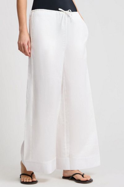 Onia Air Linen Wide Leg Drawstring Pant