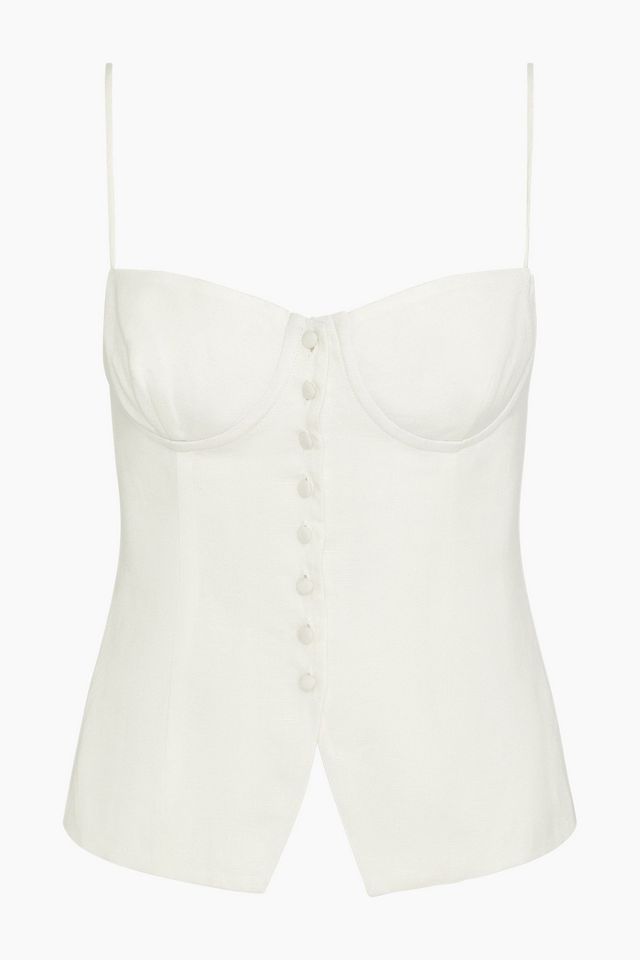 Onia Air Linen Underwire Corset Top #1