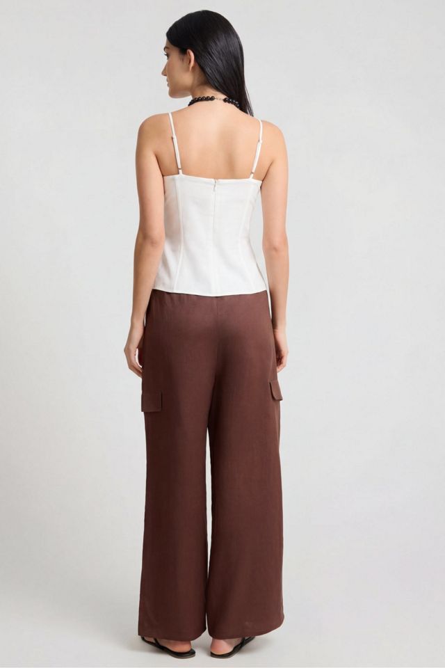 Onia Air Linen Underwire Corset Top #4