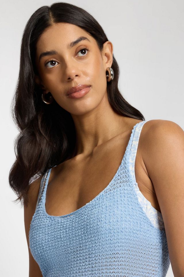 Onia Textured Linen Sweater Scoop Maxi Dress #2