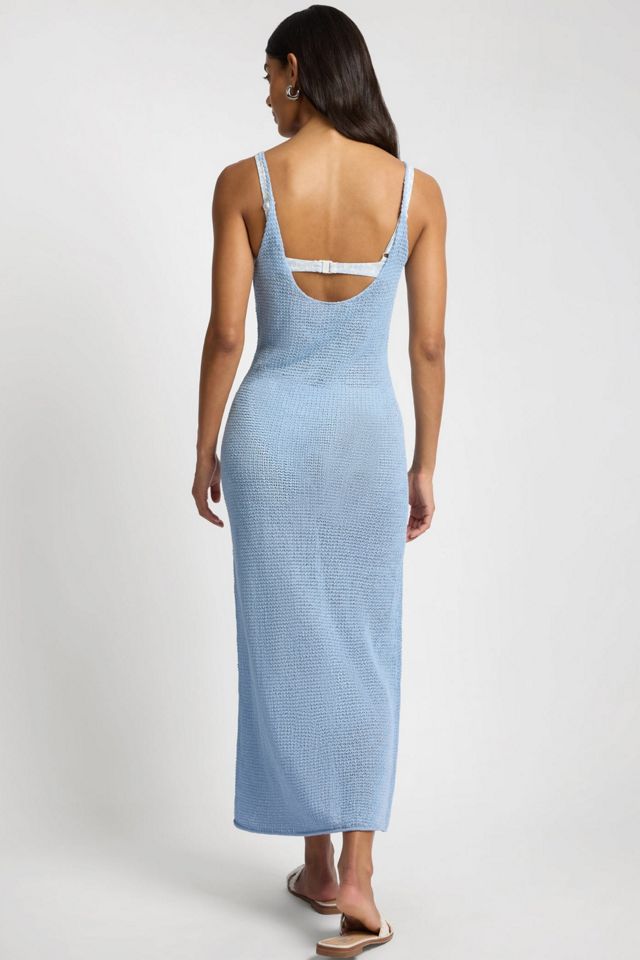 Onia Textured Linen Sweater Scoop Maxi Dress #3