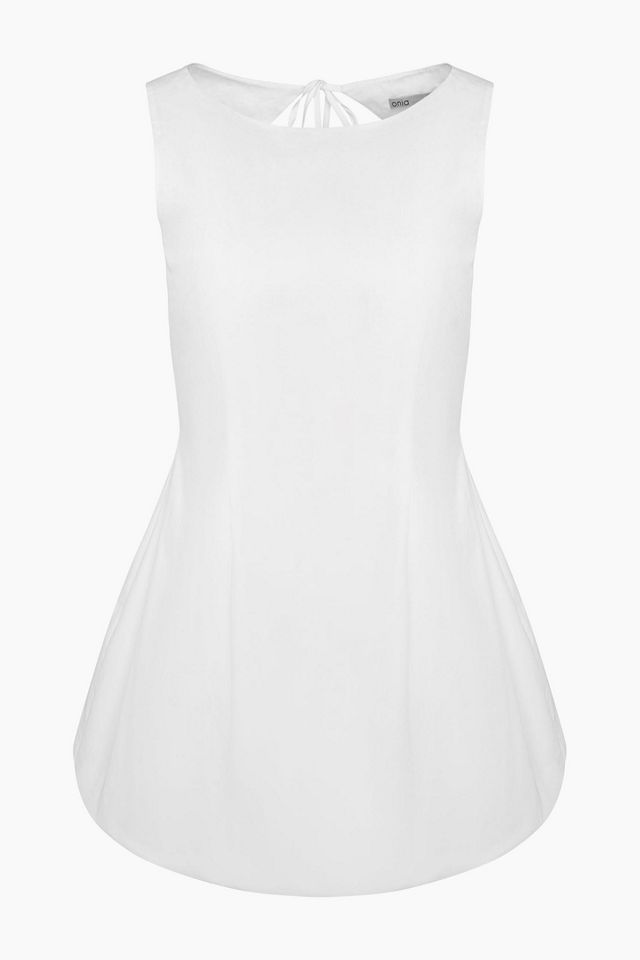 Onia Fitted Boatneck Bubble Mini Dress #4
