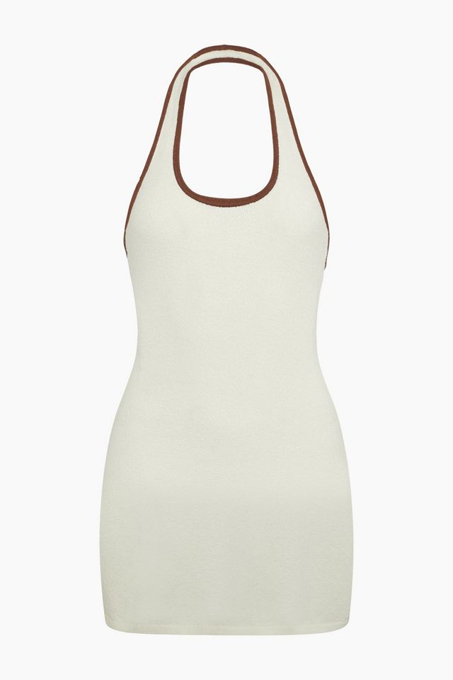Onia Cotton Boucle Mini Halter Dress #1