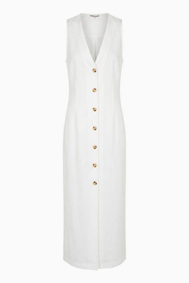 Onia Textured Linen Sweater Scoop Maxi Dress #1