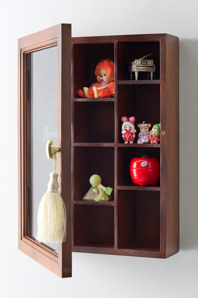 Winnie Wooden Trinket Display Wall Cabinet #1