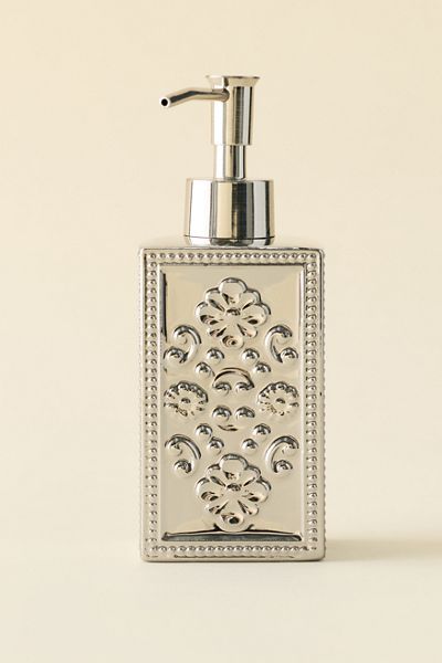 Kymani Etched Ceramic Soap Dispenser