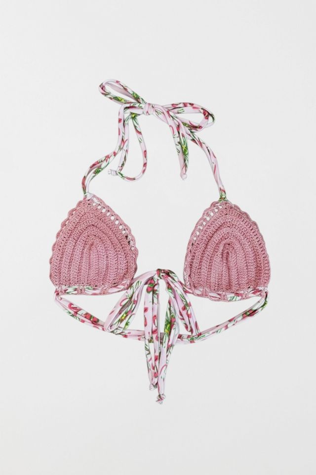 Gunes Crochet Triangle Bikini Top #3