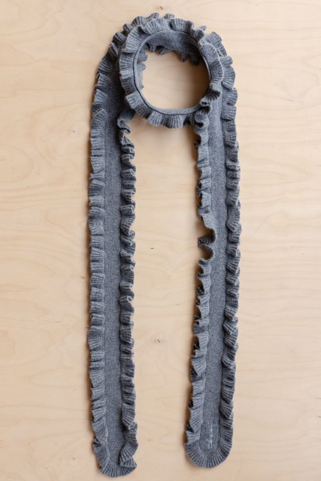 TBCo Merino Wool Ruffle Skinny Scarf #1