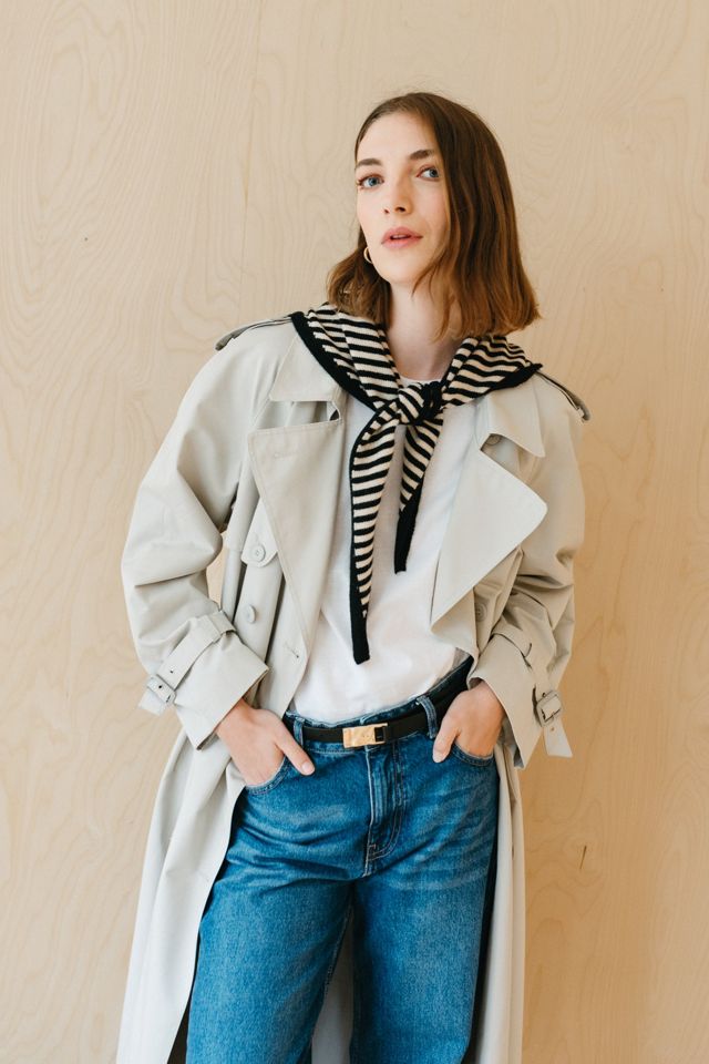 TBCo Merino Wool Stripe Triangle Scarf #2
