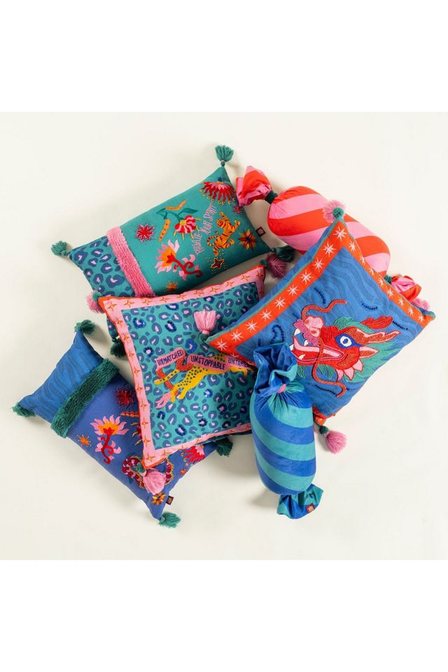 Zsa Zsa Zsu Hansi Bias-Cut Ruffled Velvet Cushion #4