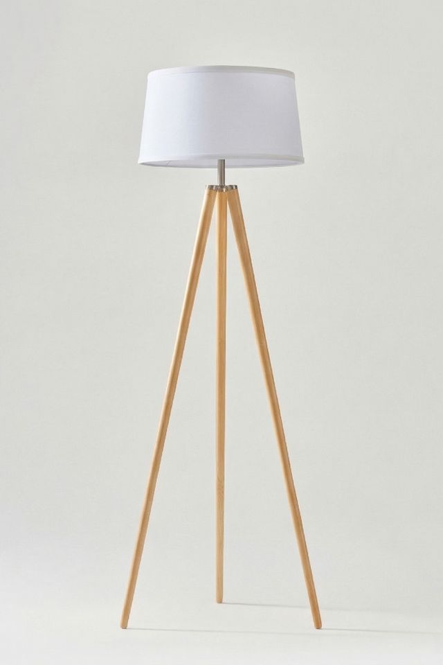 Brightech Emma LED Tripod Wood Floor Lamp #1