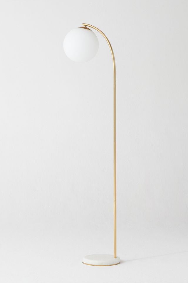 Brightech Luna Drop LED Marble Base Arc Floor Lamp #1