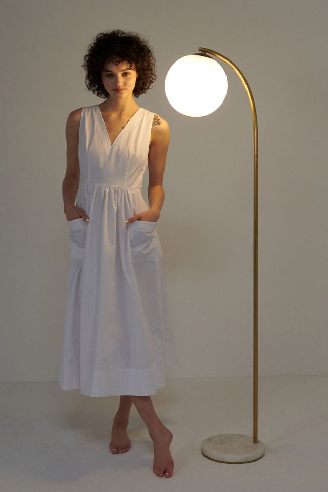 Brightech Luna Drop LED Marble Base Arc Floor Lamp #4