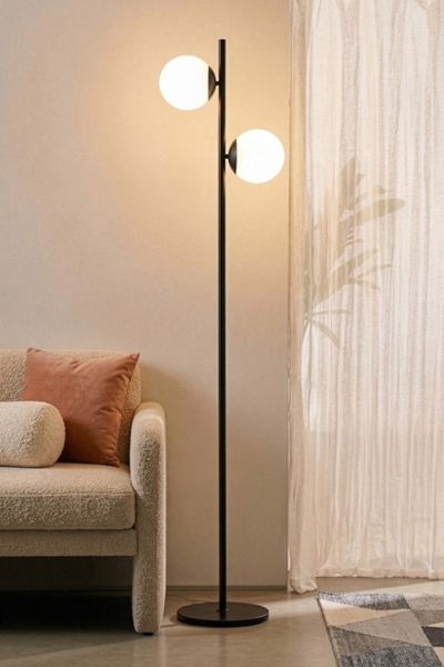 Brightech Sphere LED Frosted Globe Shade Floor Lamp