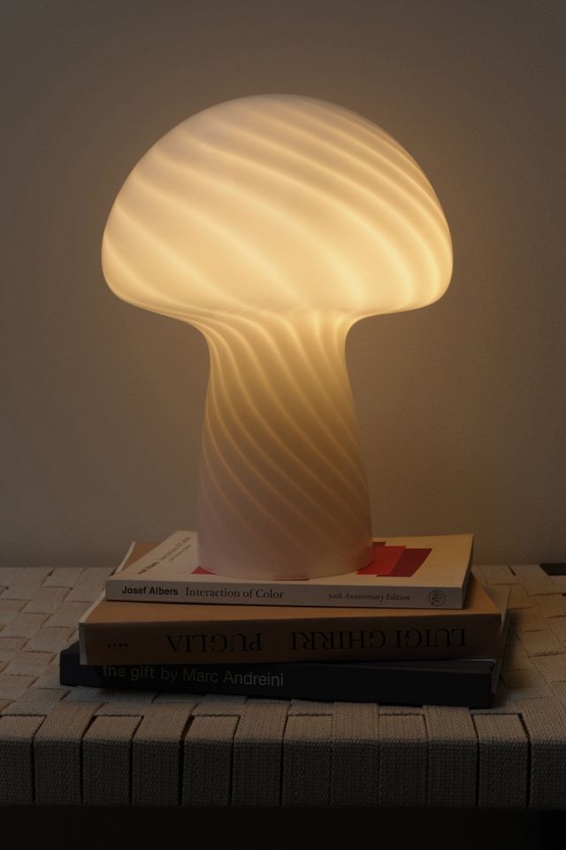 Brightech Mushroom LED Patterned Frosted Glass Table Lamp #1