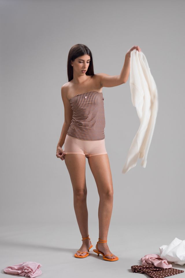 High Frequency Brigitte Gingham Tube Top #3