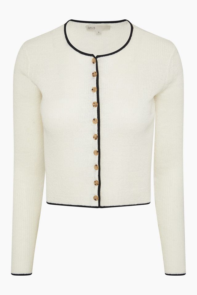 Onia Linen Rib Cardigan #4