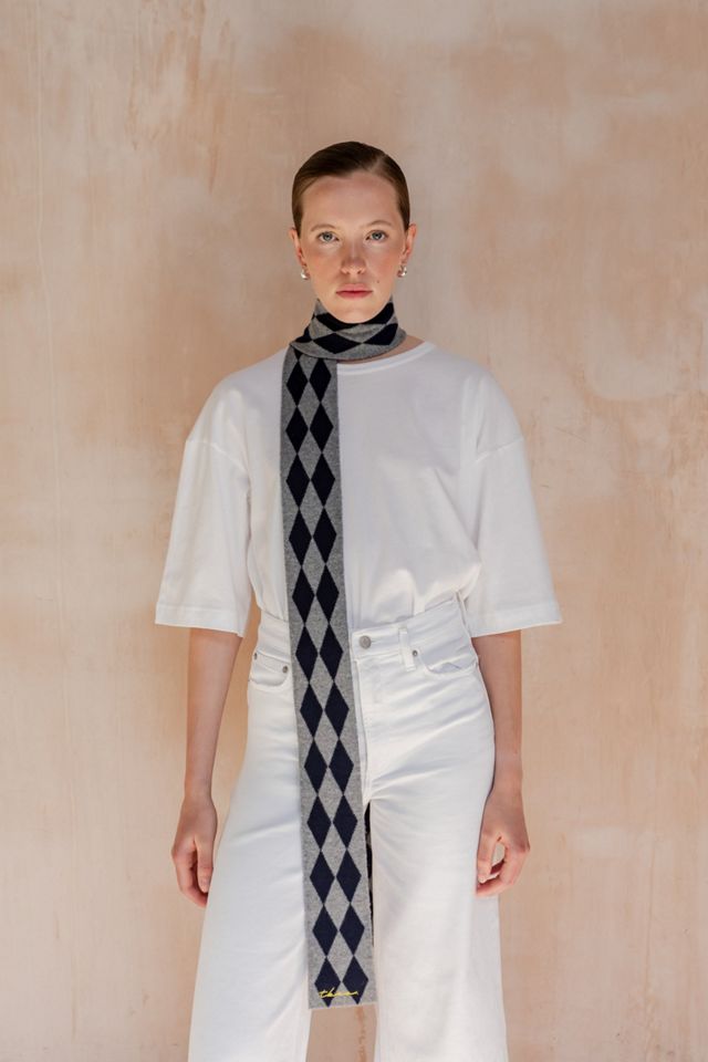 TBCo Merino Wool Harlequin Skinny Scarf #2