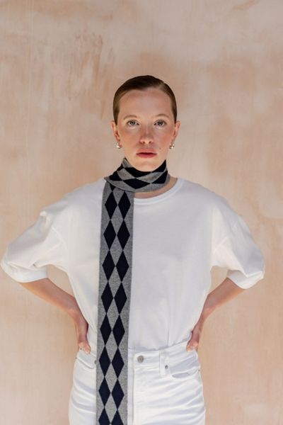 TBCo Merino Wool Harlequin Skinny Scarf