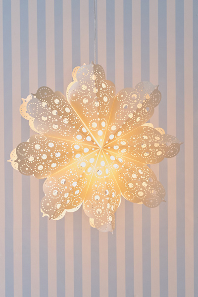 Lace Doily Star Paper Lantern Pendant Light