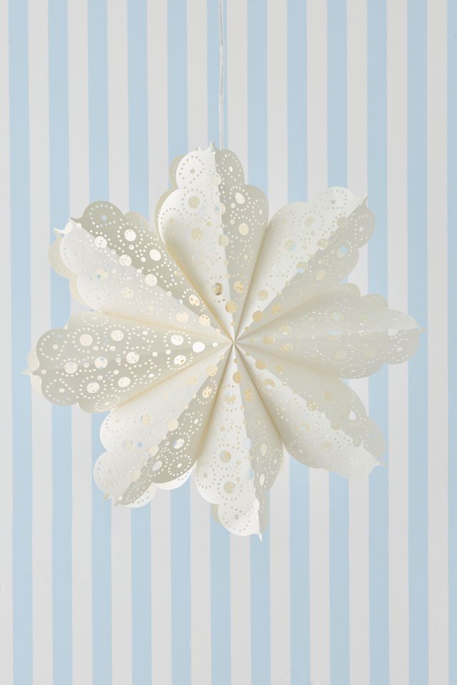 Lace Doily Star Paper Lantern Pendant Light #1