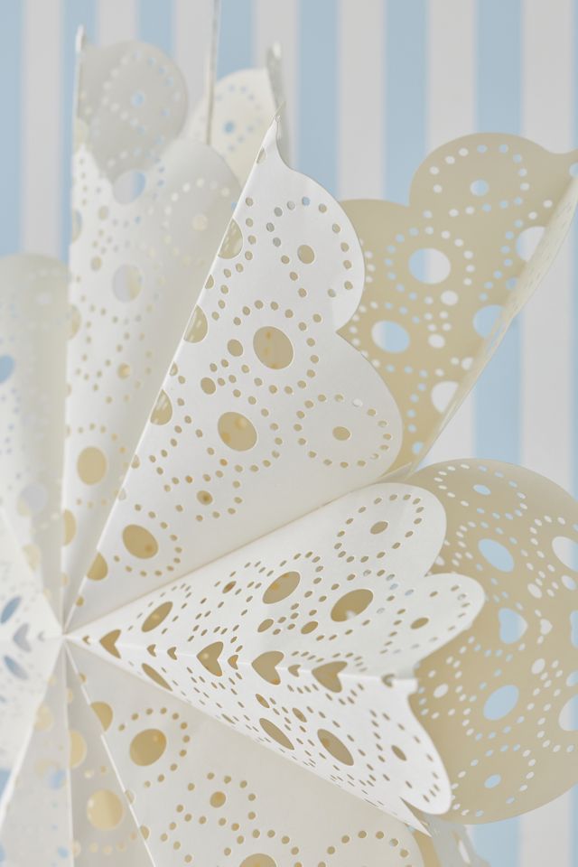 Lace Doily Star Paper Lantern Pendant Light #2
