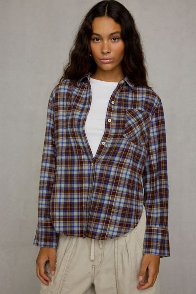 BDG Cabin Charm Cotton Flannel Button-Down Shirt