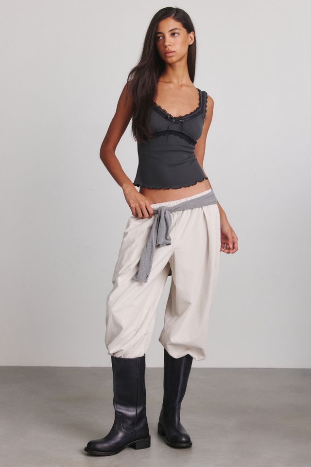BDG Eliza Ribbon + Lace Trim Tank Top #1