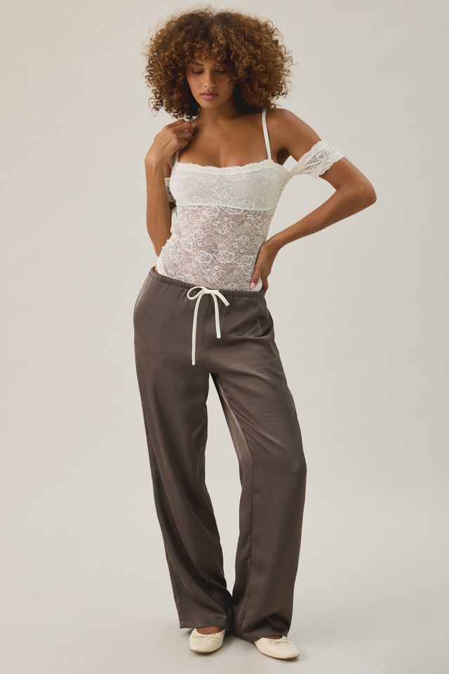 Out From Under Countess Open-Back Sheer Lace Bodysuit #1