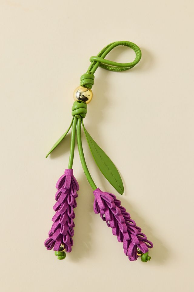 Garden Florals Faux Leather Bag Charm #1