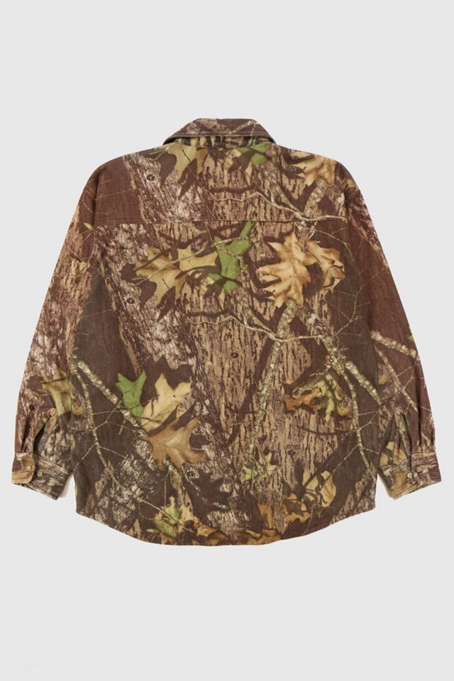 Vintage Cabela's Tree Fleece Camo Button-Down Shirt #1