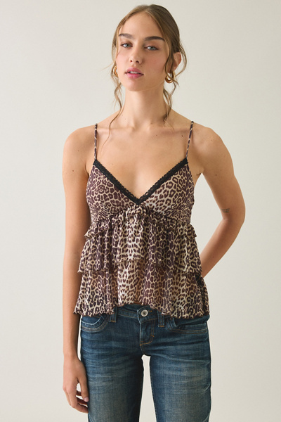 Kimchi Blue Marsha Tiered Ruffle Babydoll Cami